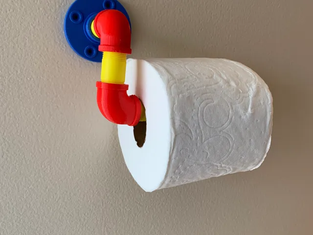 Fun Bathroom Fixtures - Towel Bar & Toilet Paper Holder - from plumbers fittings