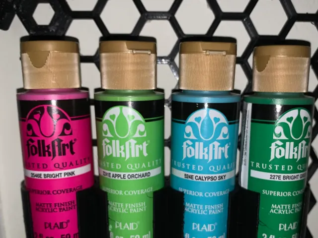 Acrylic paint holder for Honeycomb storage wall
