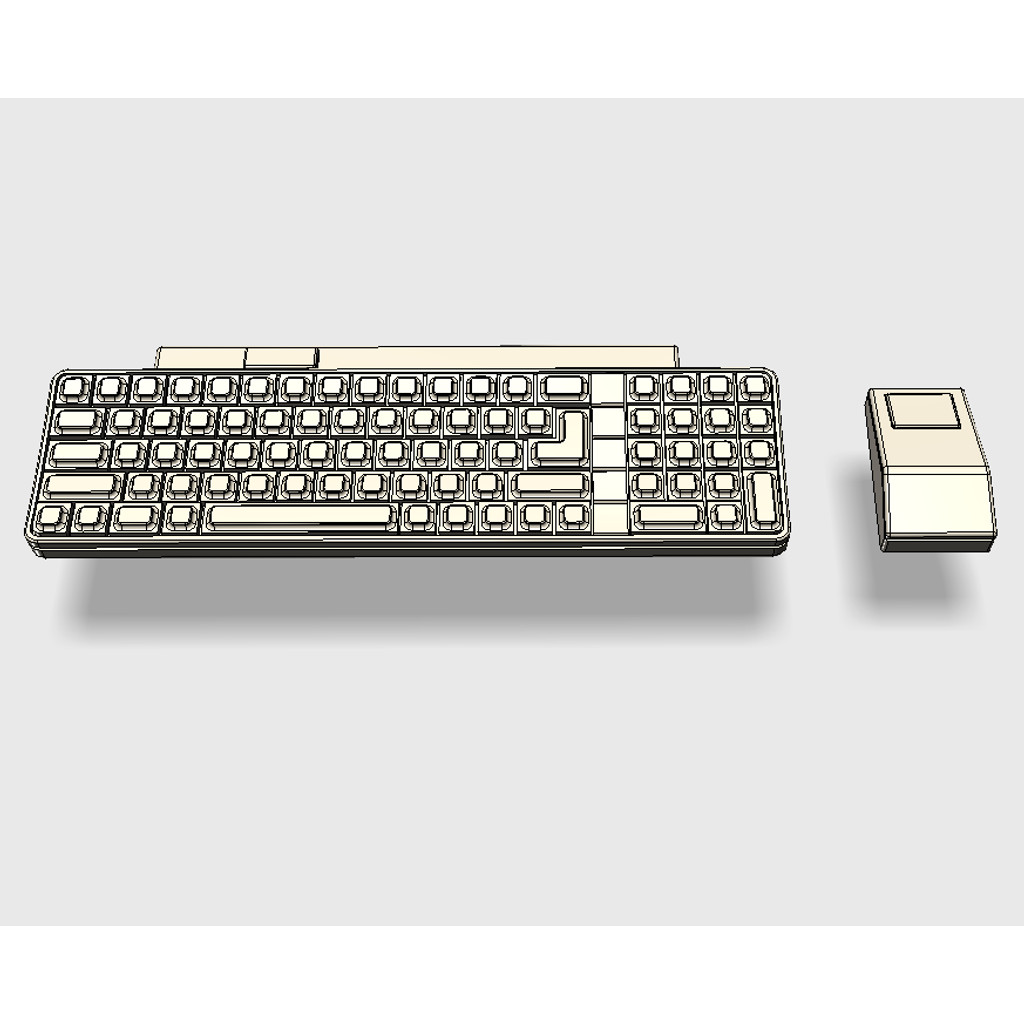 1:3 scale Apple IIgs Keyboard and Mouse