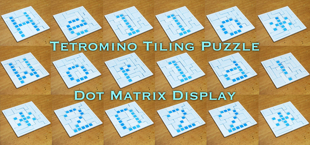 Tetromino Tiling Puzzle of Dot Matrix Display