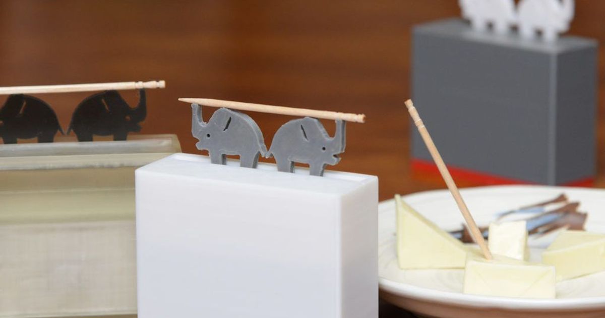 Toothpick dispenser with lever mechanism by shiura Download free STL