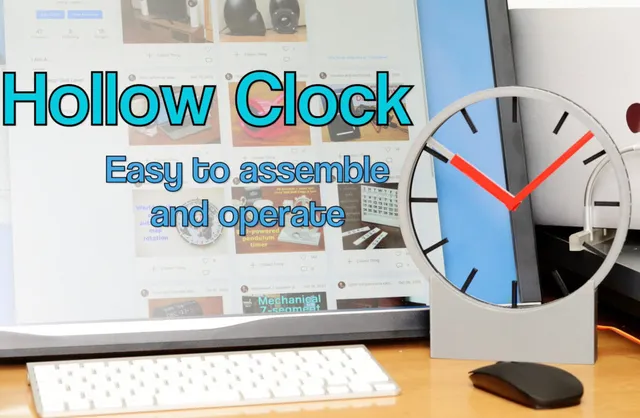 Hollow clock - easy to assemble and operate