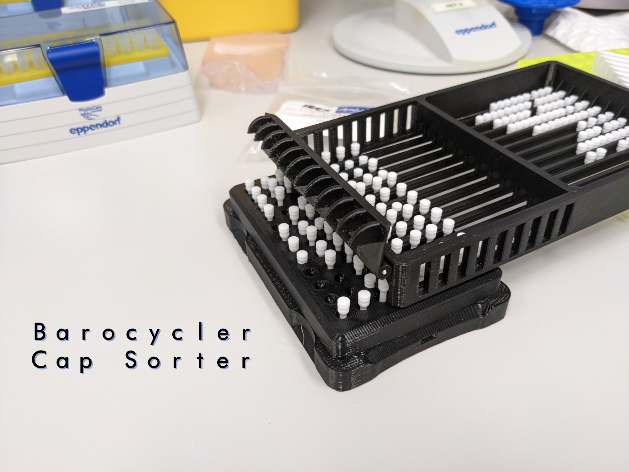 Barocycler Cap Tray Sorter