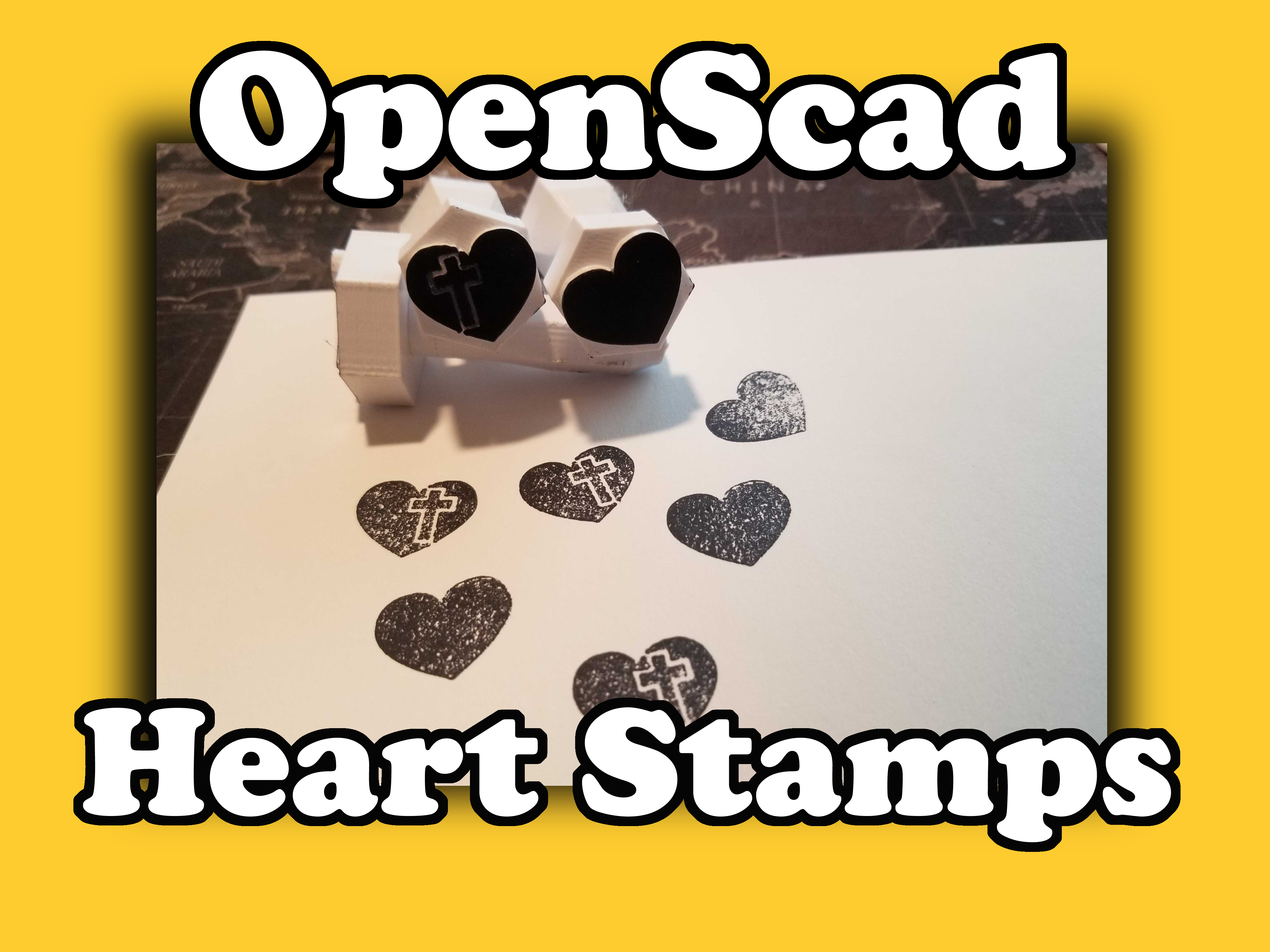 OpenScad Heart Stamps