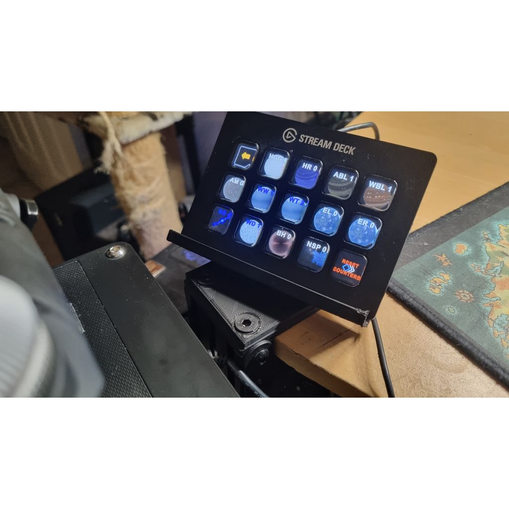 Stream Deck Mount for HOTAS Desk Mount