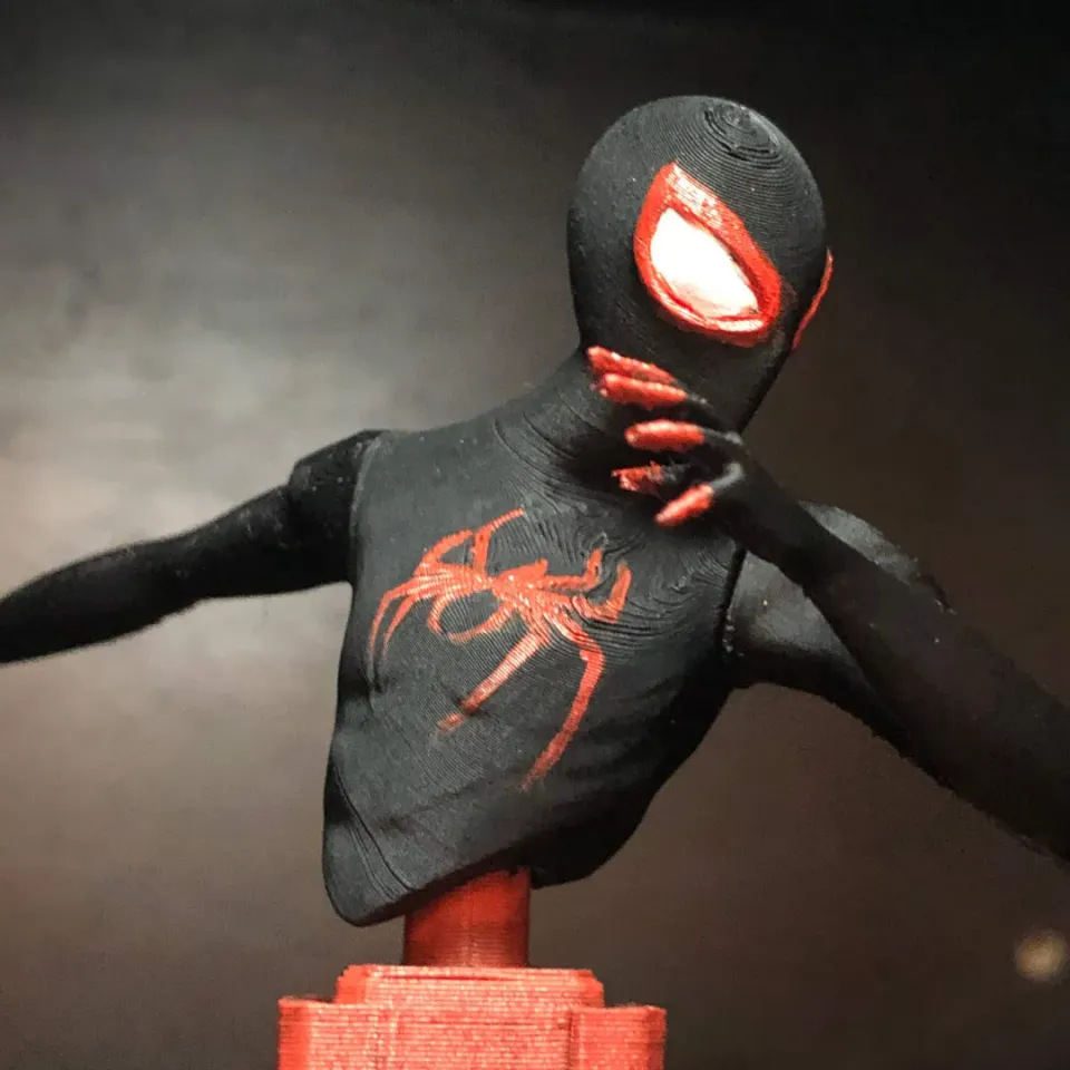 Miles Morales Spider-Man - Bust Statue by OpenFigure3D, Download free STL  model