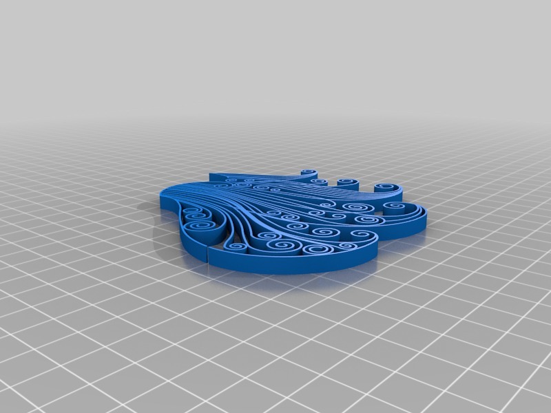 Miniatura 3 do modelo 3D Fish  ( Quilling Style )