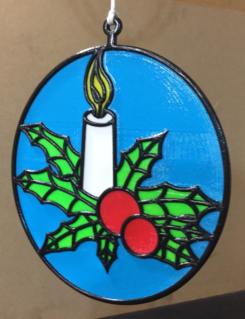 Stained Glass Type Panel (Xmas)