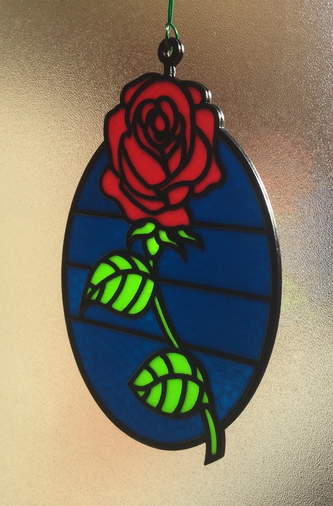 Stained Glass Type  (Rose)
