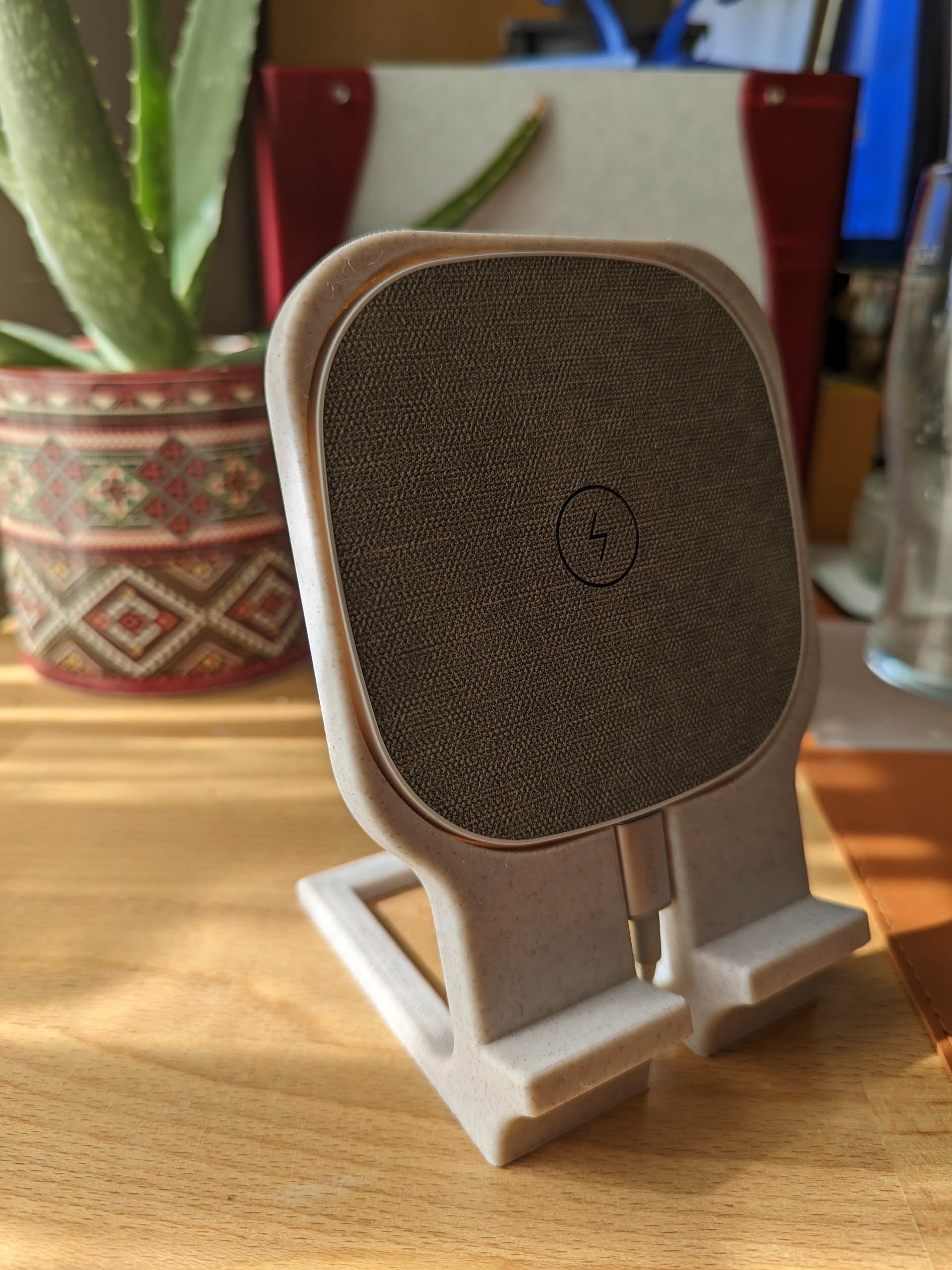 Stand for wireless phone charger