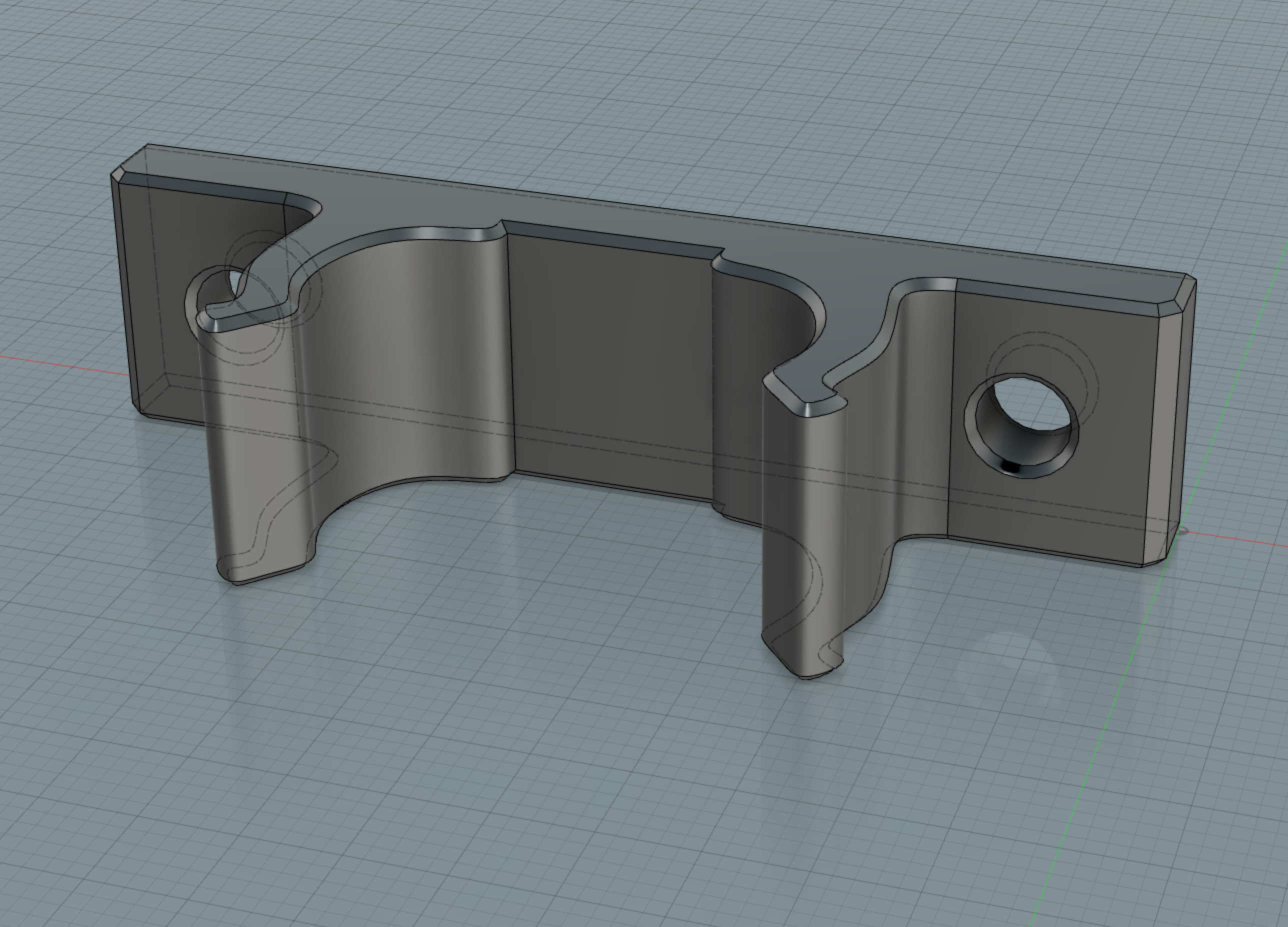 Attachment clip for the pull rod for Kesser handcart