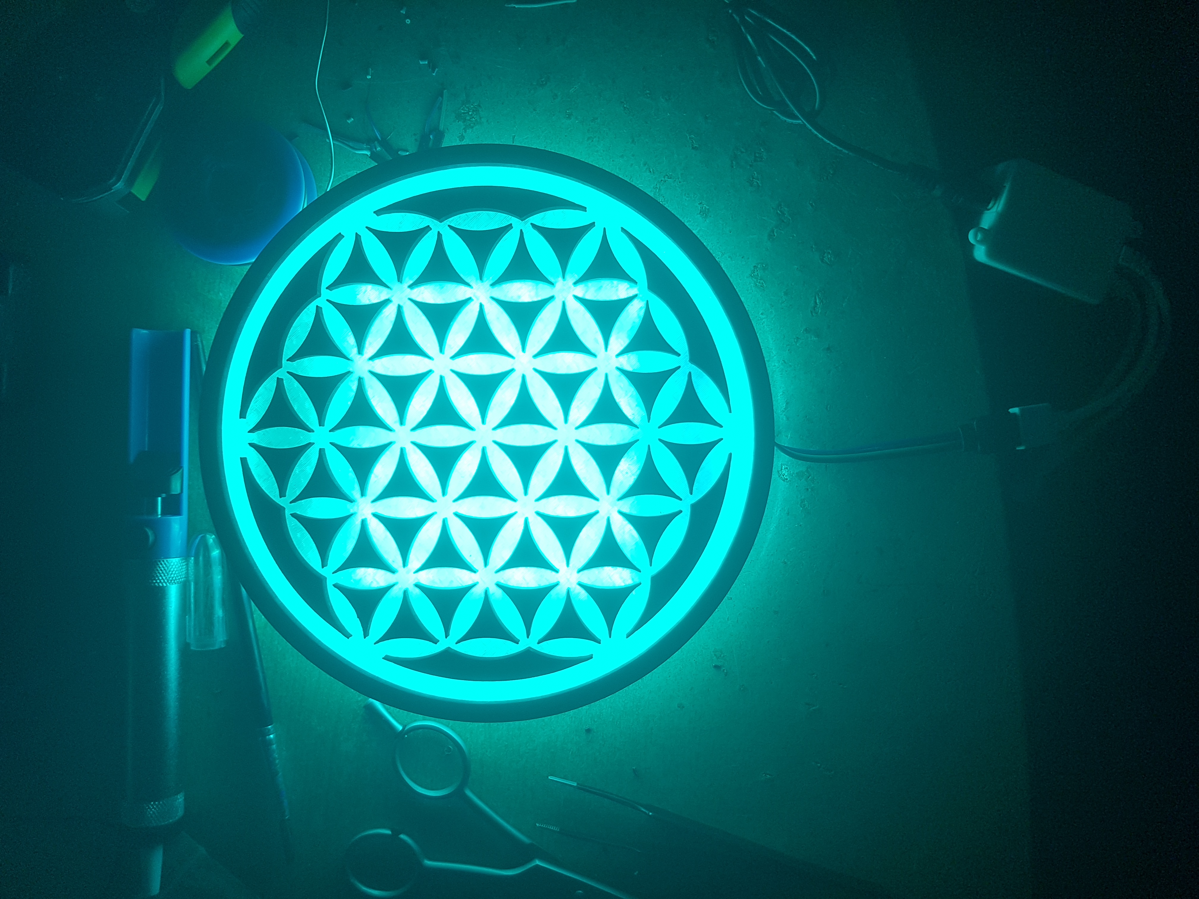 Flower of Life LED Lamp