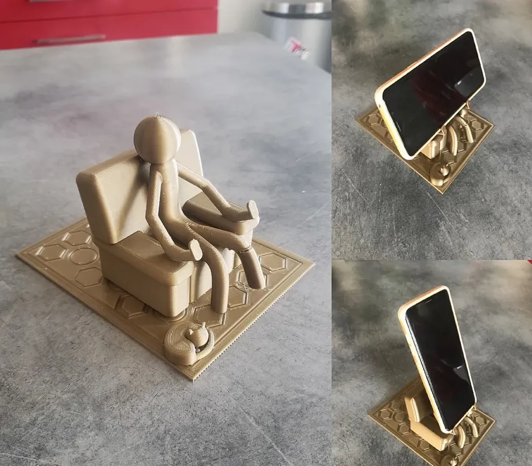 SITTING STICKMAN PHONE/TABLET STAND by chavant_fou_3d | Download free STL  model | Printables.com