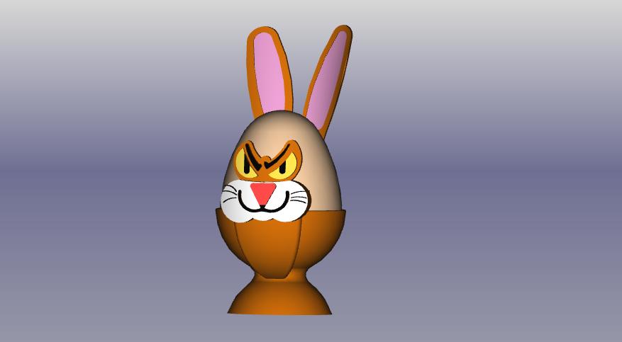 angry Bunny Egg Cup