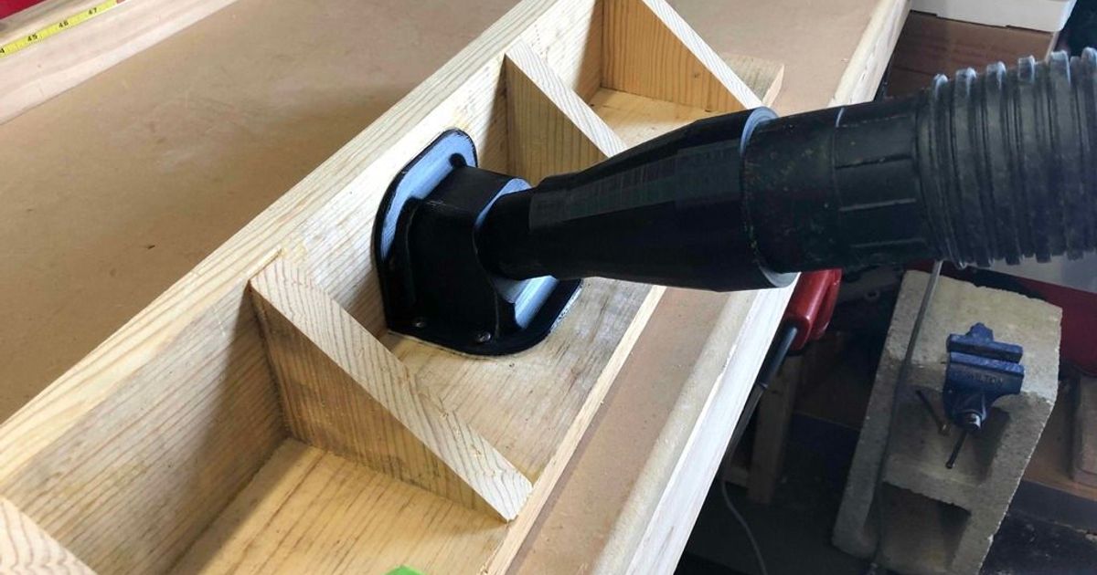 Rigid shop vac adapter for "Exhaust for router table by cahoon" by