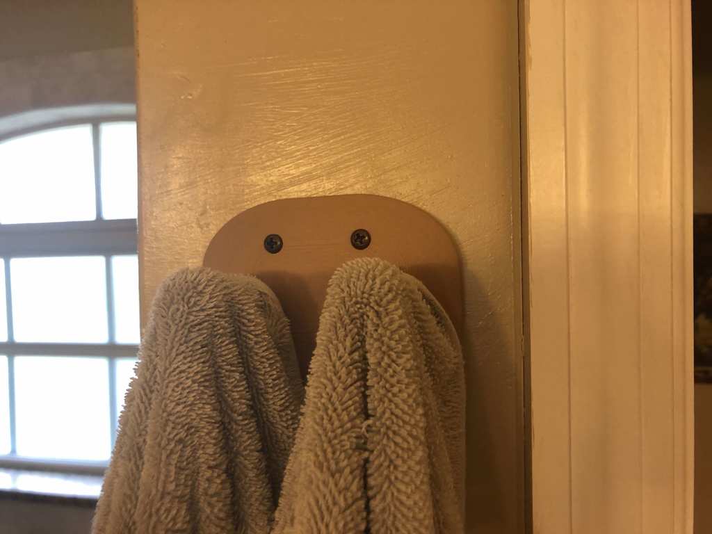 Double Towel Hook by MeesterEd Download free STL model