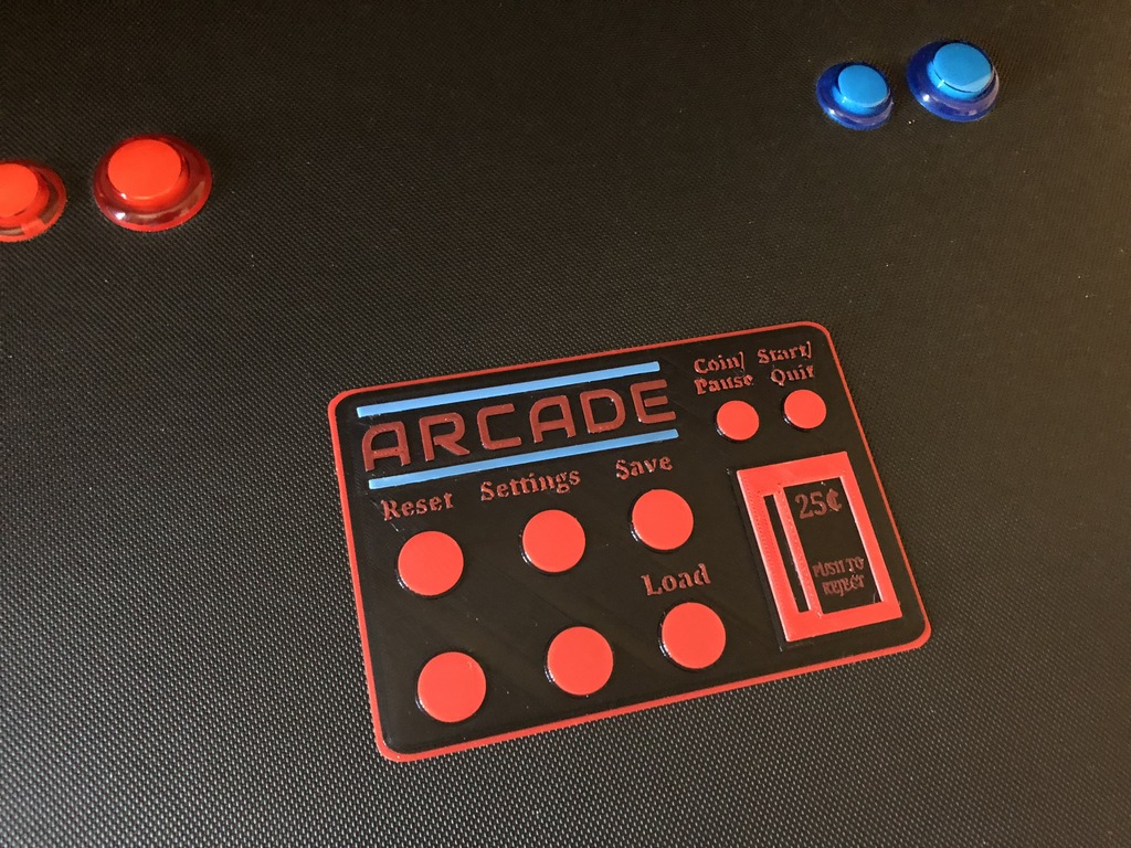 Arcade Machine Directions Card