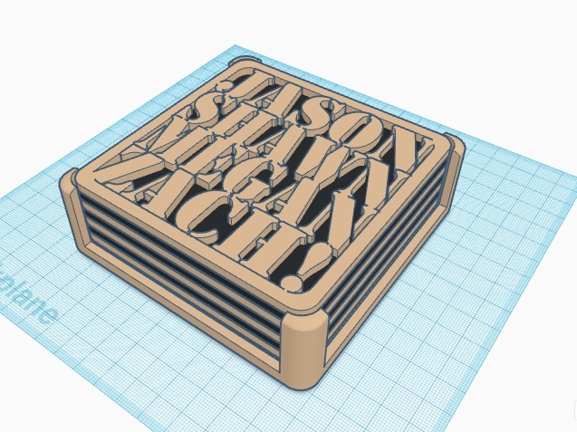Miniatura 4 do modelo 3D Customizable Coasters with Holder