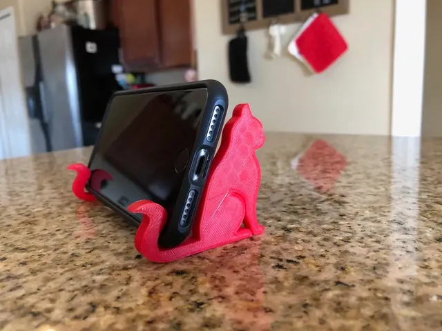 Smaller Cat Phone Stand REMIX