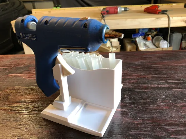 Glue Gun Caddy Stand w Cord Wrap