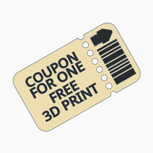 Free 3D Print coupon
