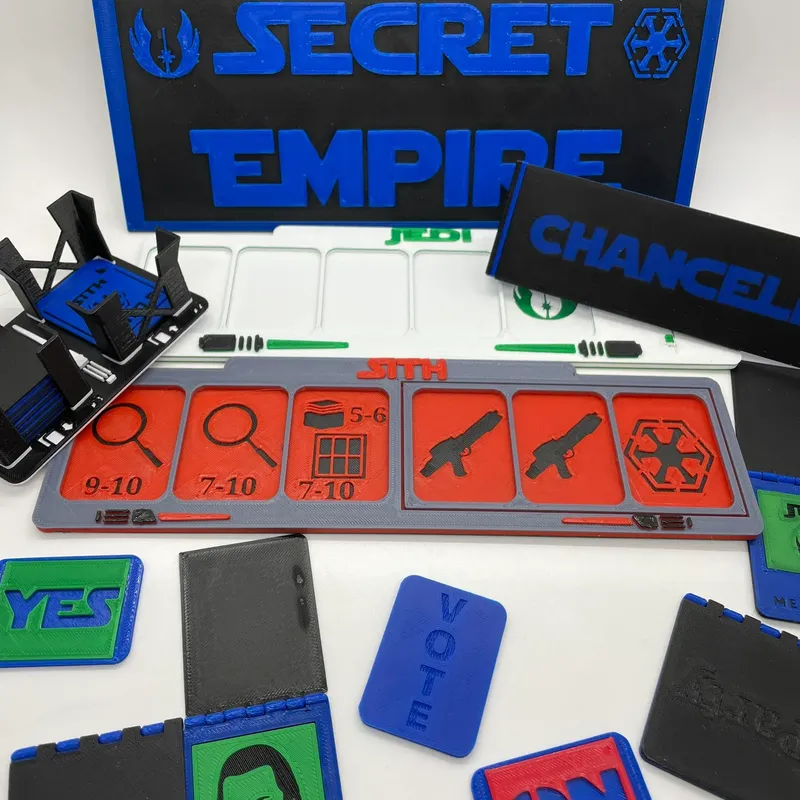 Secret Hitler Board Game Enhanced^3 by Ratiafak, Download free STL model