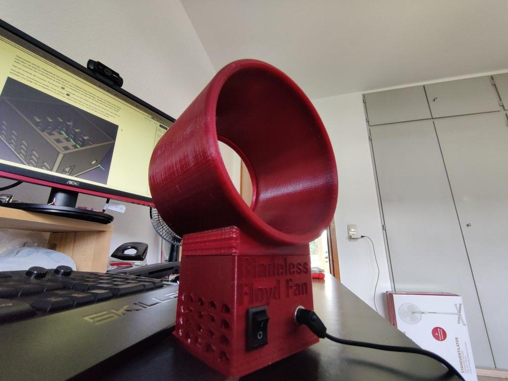 Revamped Bladeless Fan Base - more secure, easier to print