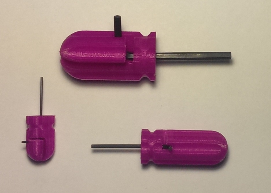 Customizable, Removable Handle for Allen/Hex Wrench/Key
