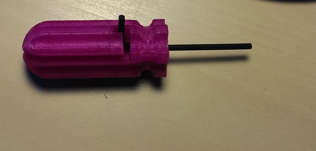 Removable handle for 2.5mm Allen Key