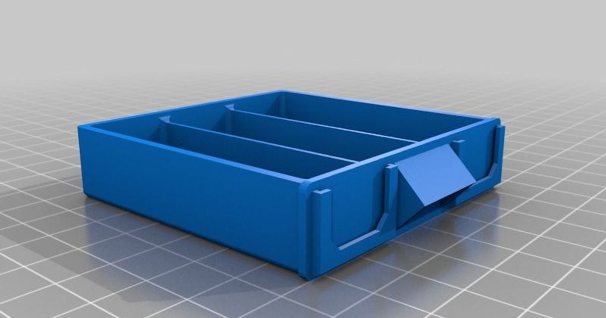 stackable storage box drawer 4 slots by FeKo | Download free STL model ...