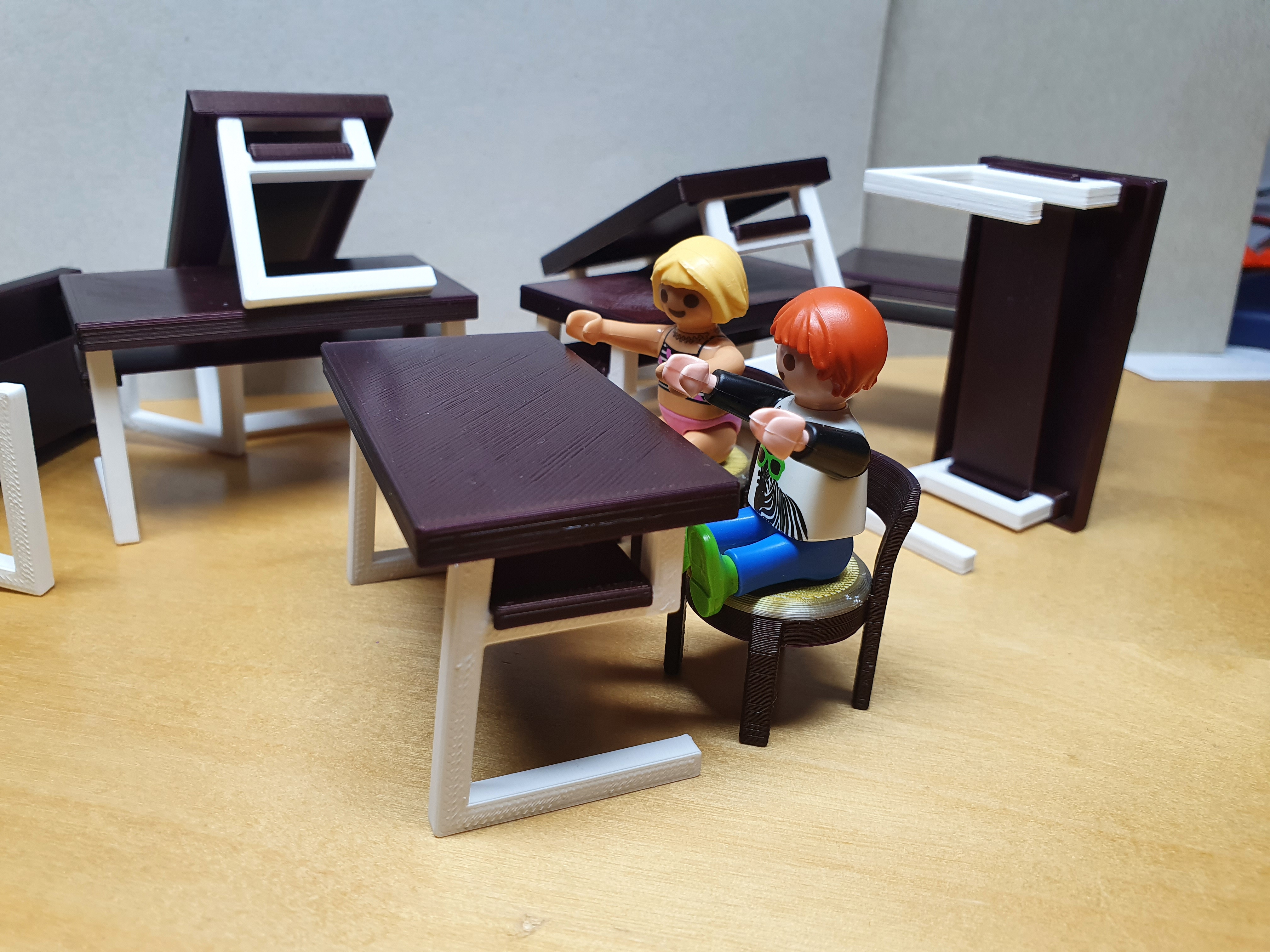 Playmobil compatible school desk