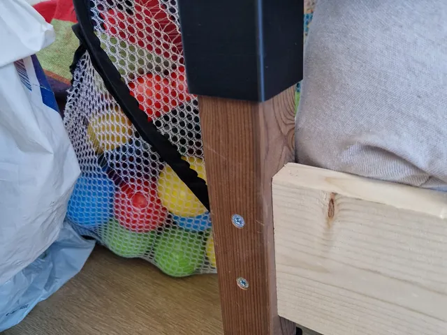 Bed legs connector for single beds that can stack onto eacother like UTÅKER ikea