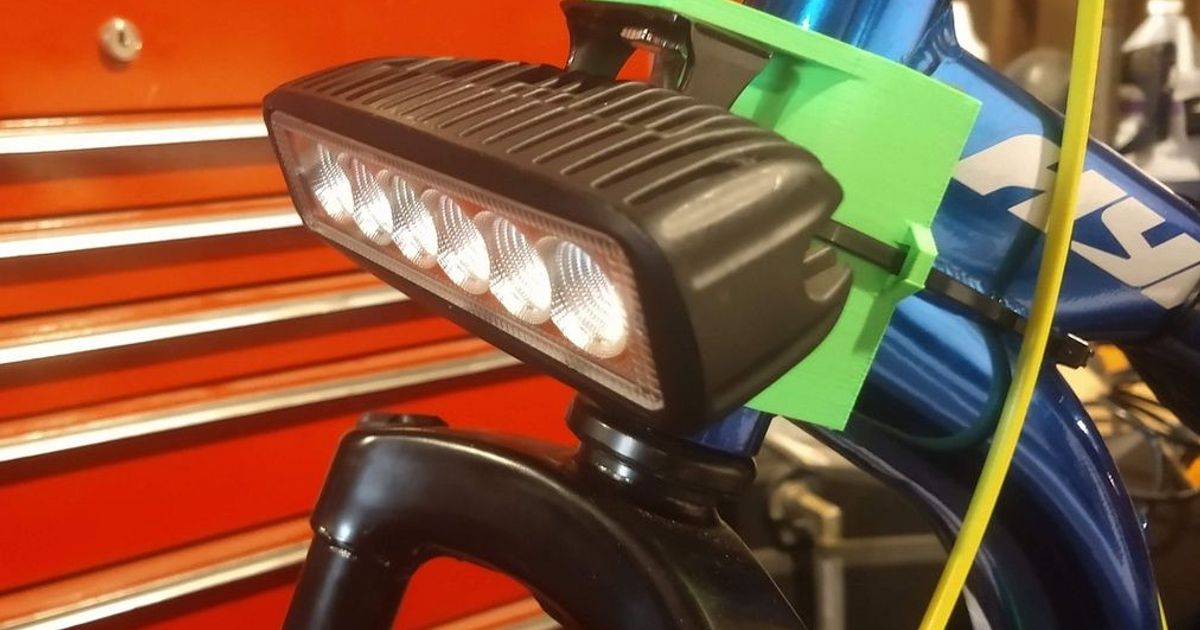 Bike Headtube Headlight Mount by Lunchbox Download free STL model Printables