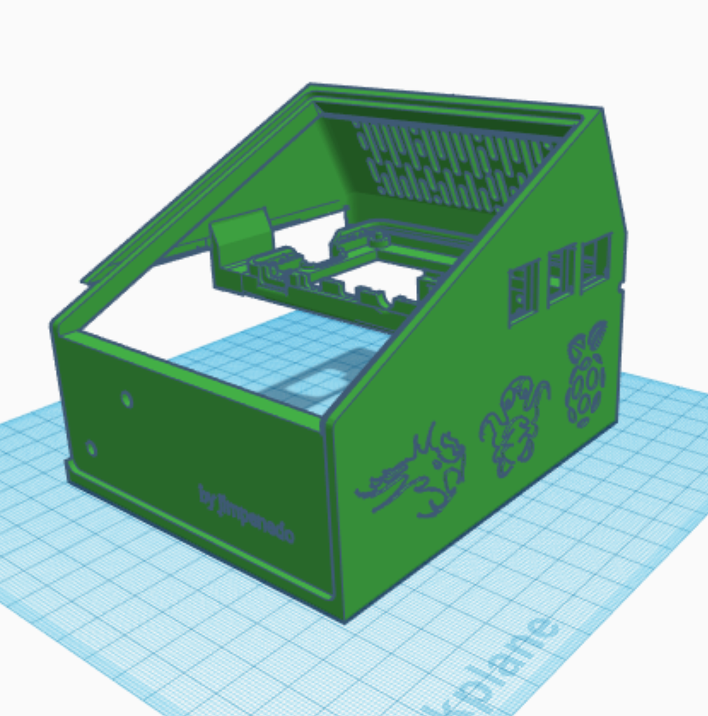 Ender 3 LCD cover with Raspberry Pi 4 tray. compatible with dual drawers