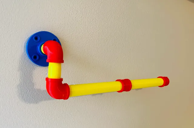 Fun Paper Towel Holder - made from plumbers fittings