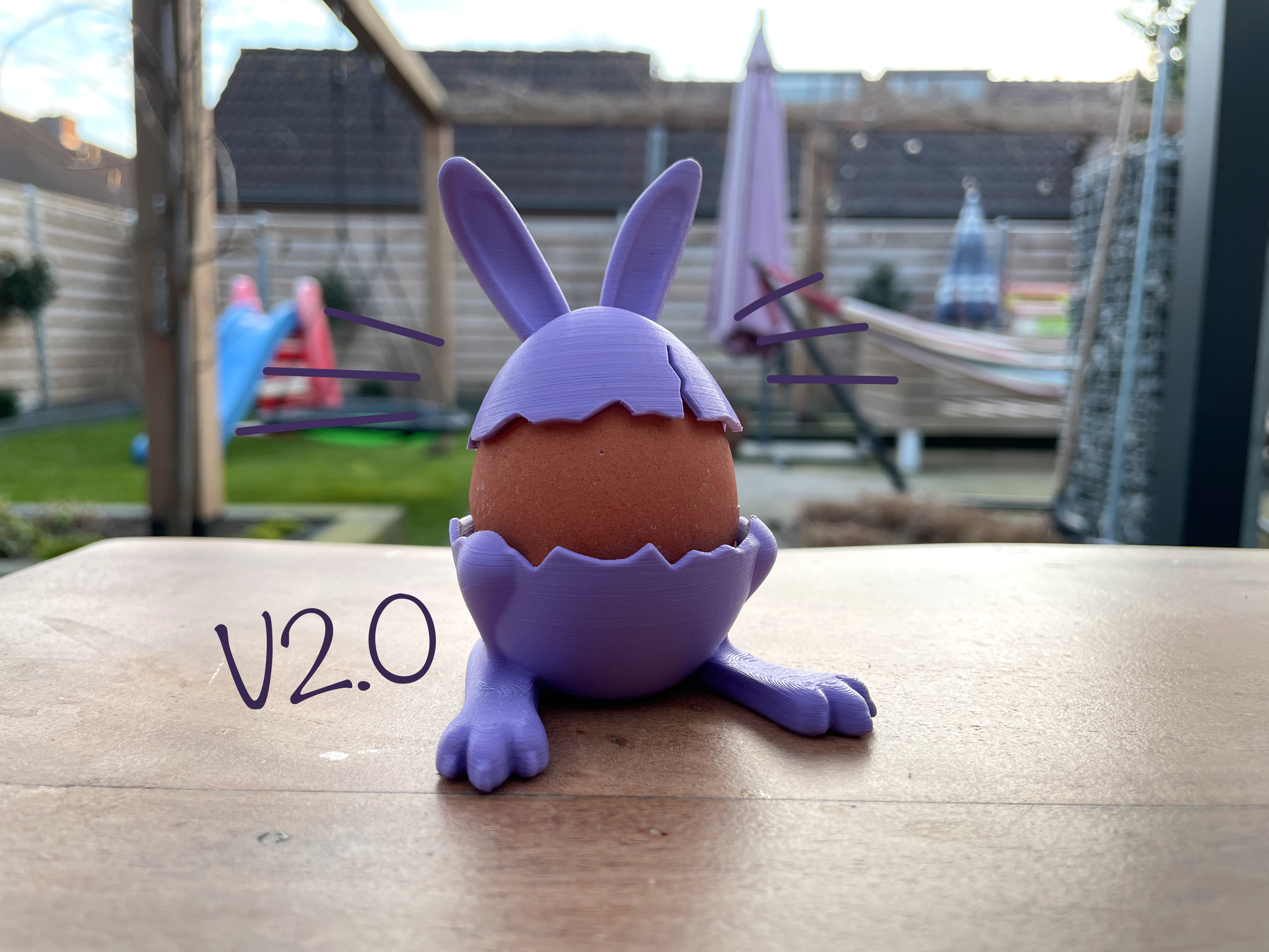 Easter bunny egg holder and hat V2.0