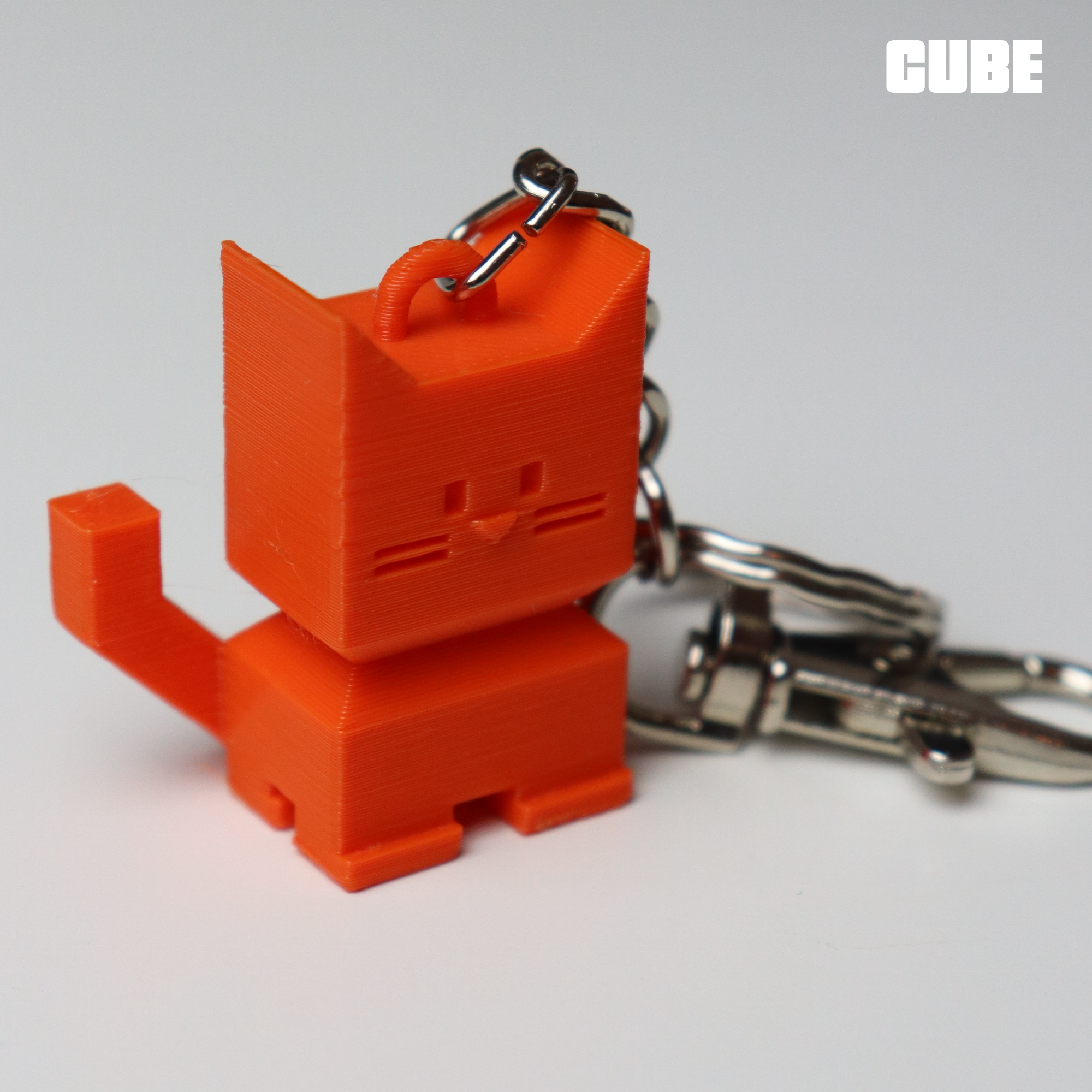 Cali Cat Keychain 3D model thumbnail