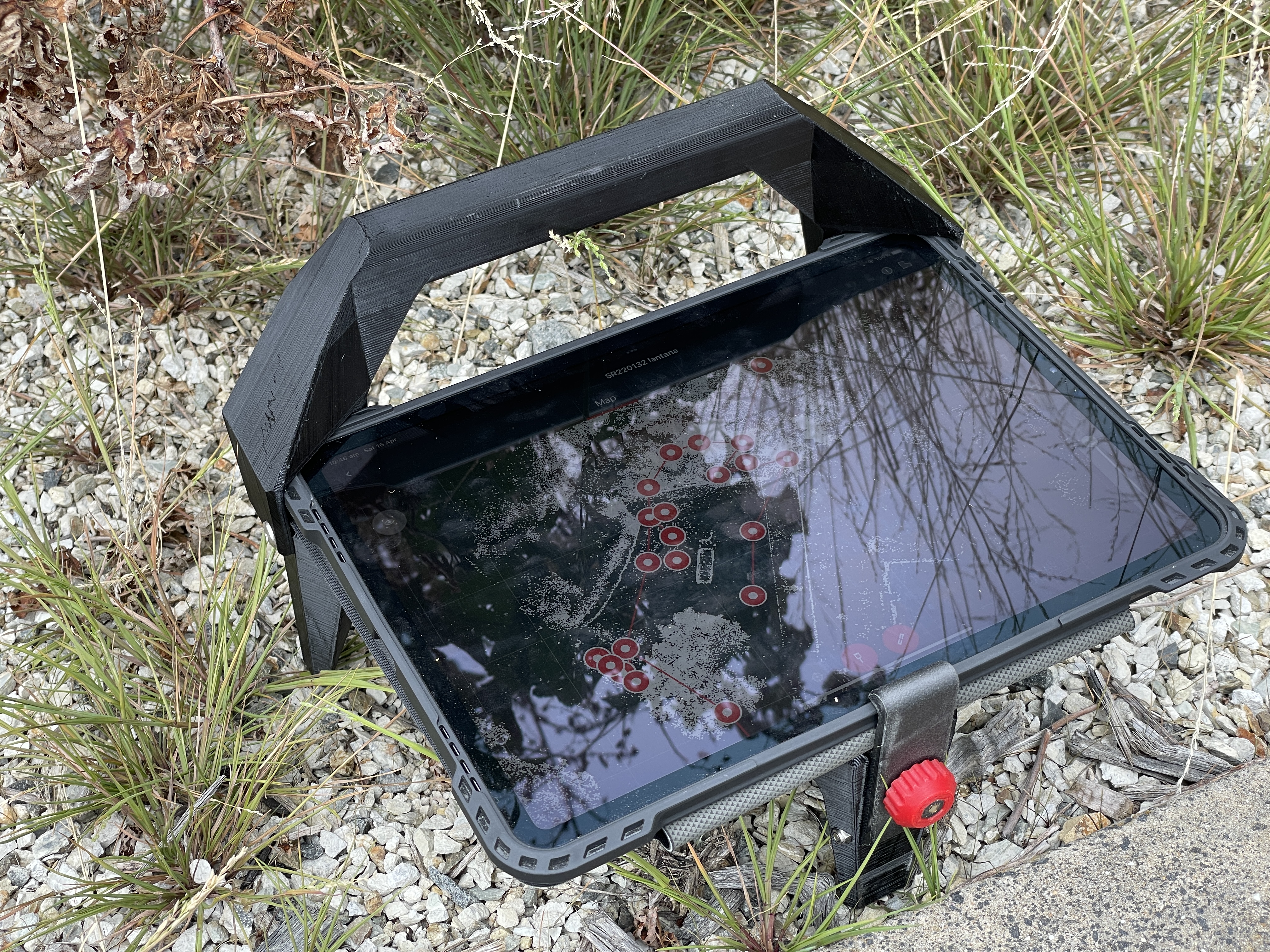 iPad stand for field work and active use.