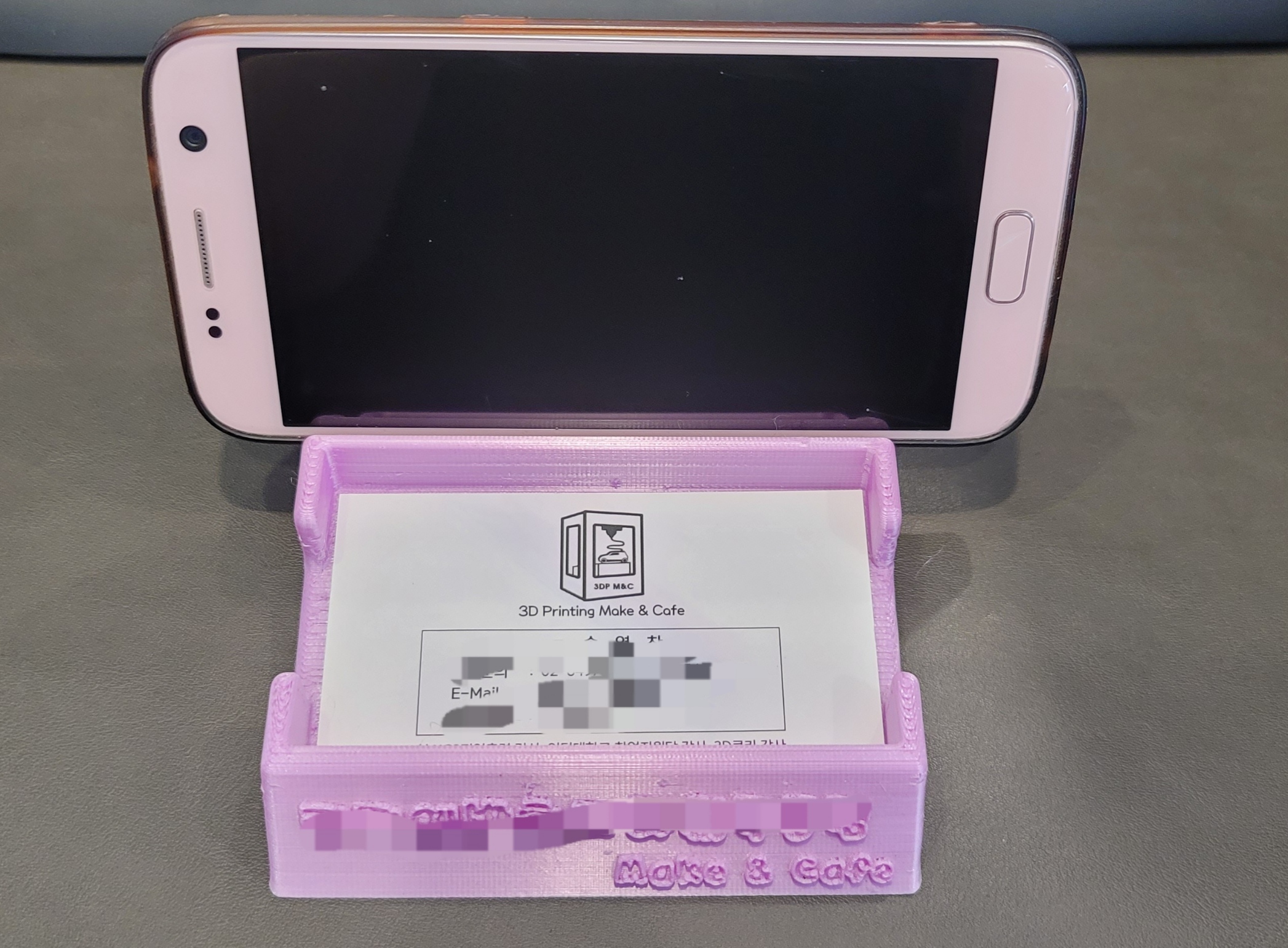 namecard phone stand