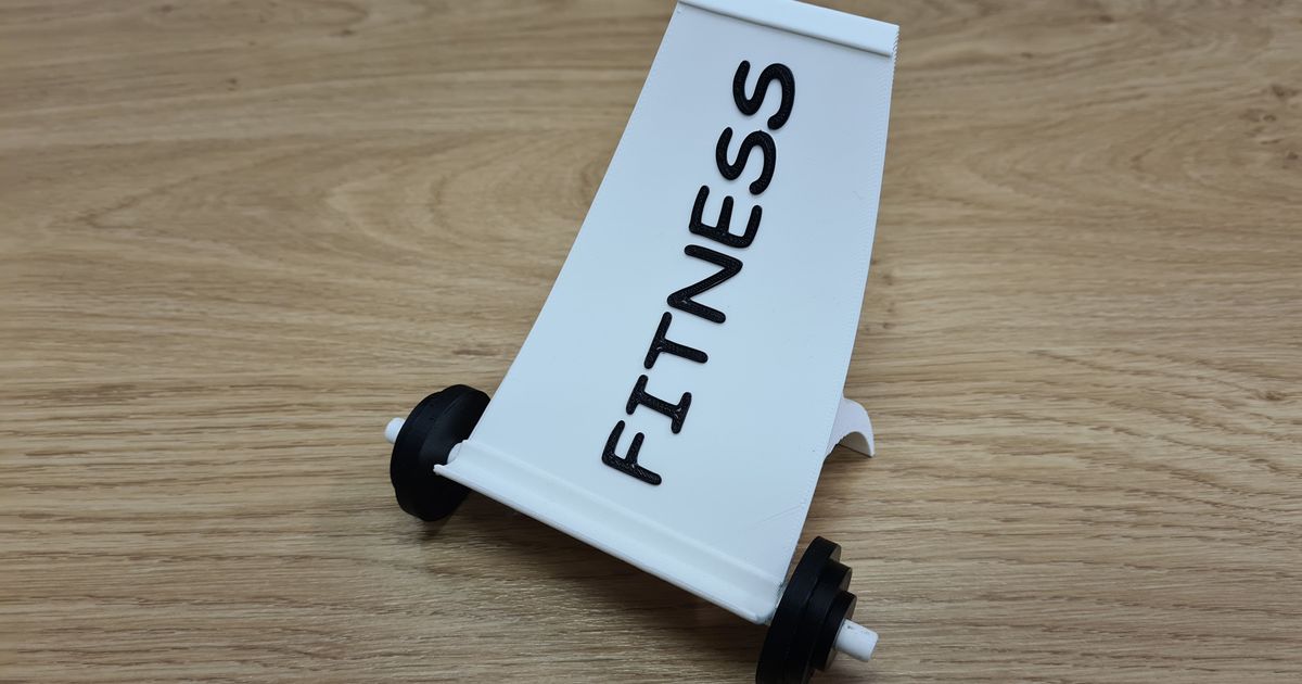 Fitness Phone Stand by Wilko_SLO Download free STL model
