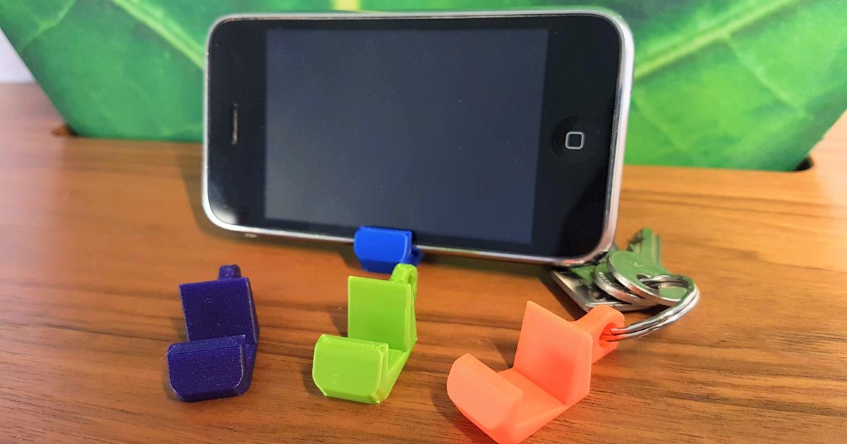 Keychain Phone Stand by Extrutim | Download free STL model | Printables.com