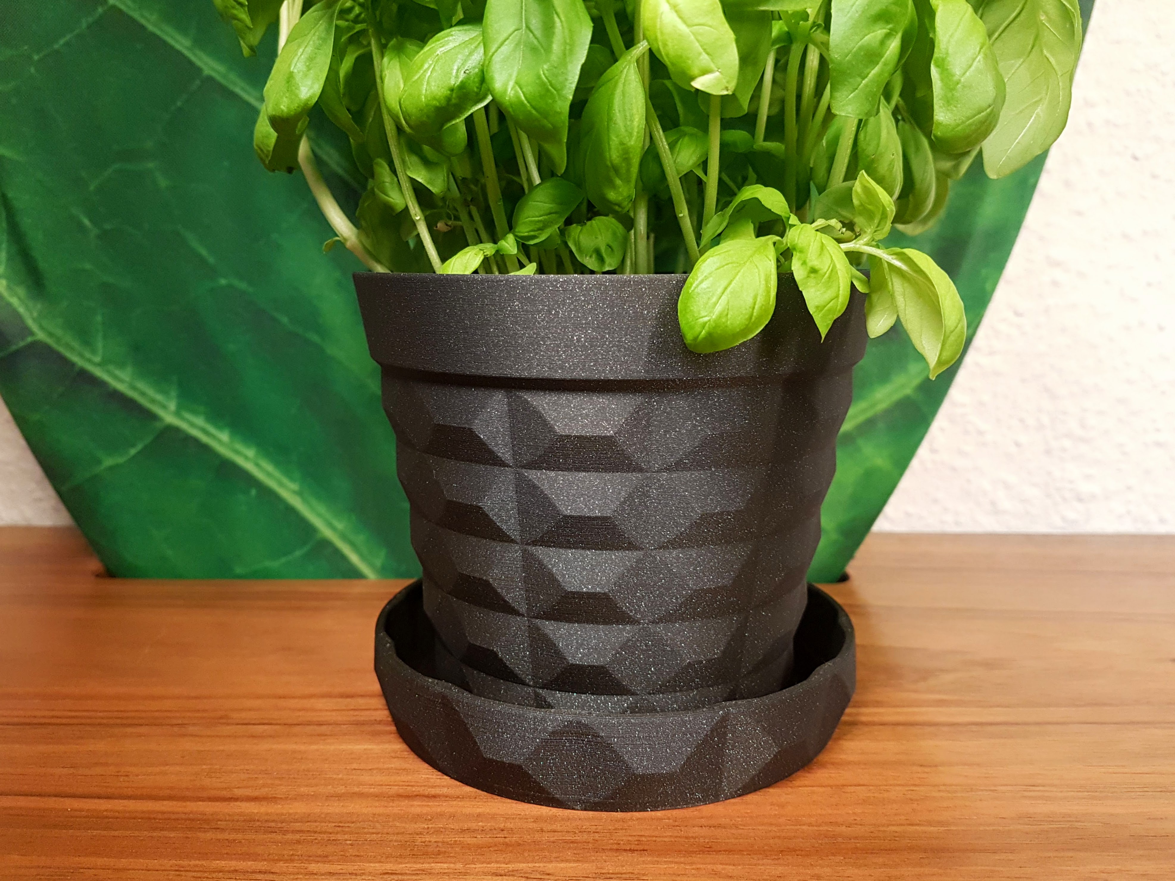 Flower Pot, Planter With Saucer by Extrutim