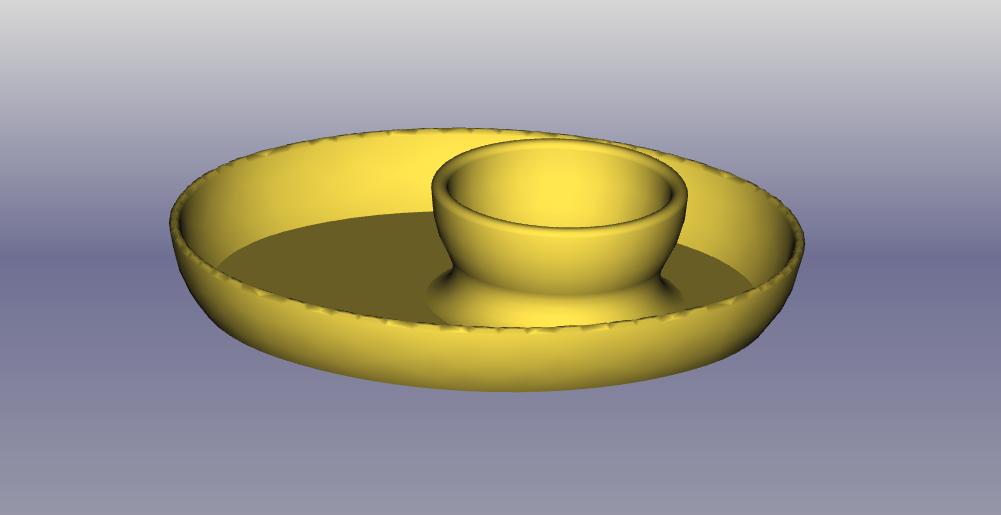 Miniatura 2 do modelo 3D Simpler Eierbecher mit Untersatz