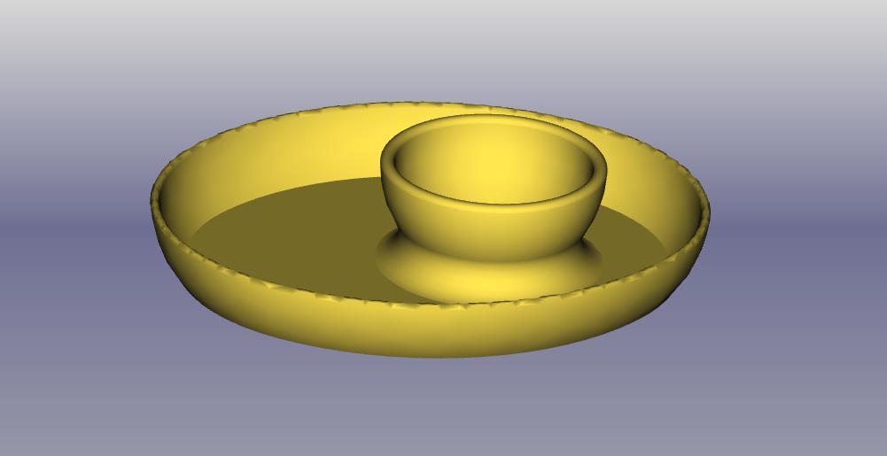 Miniatura 7 do modelo 3D Simpler Eierbecher mit Untersatz