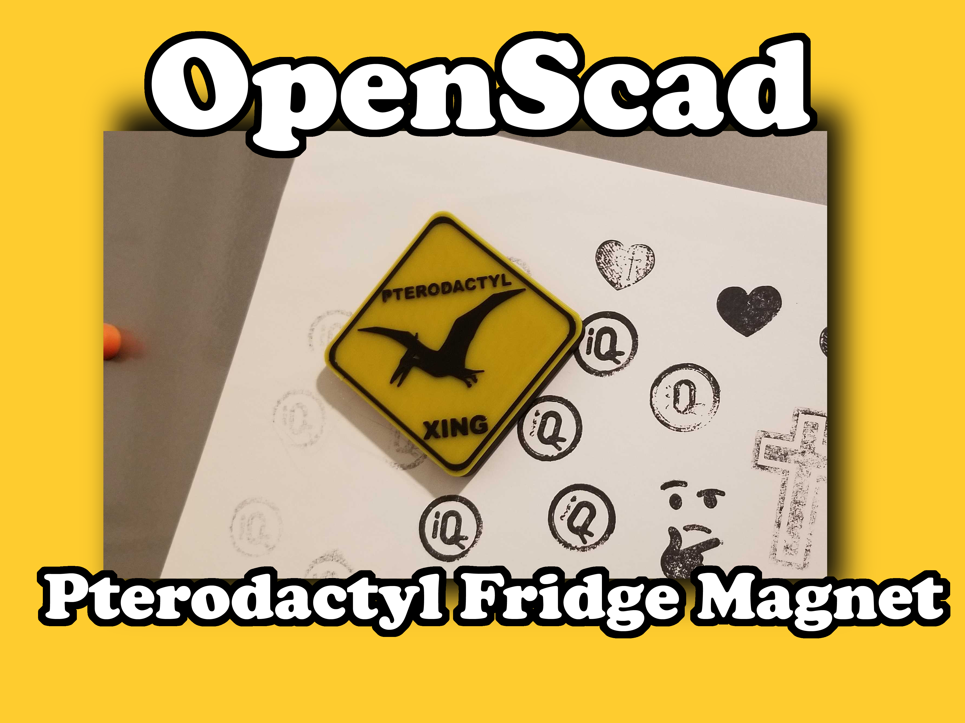 OpenScad Pterodactyl Magnet