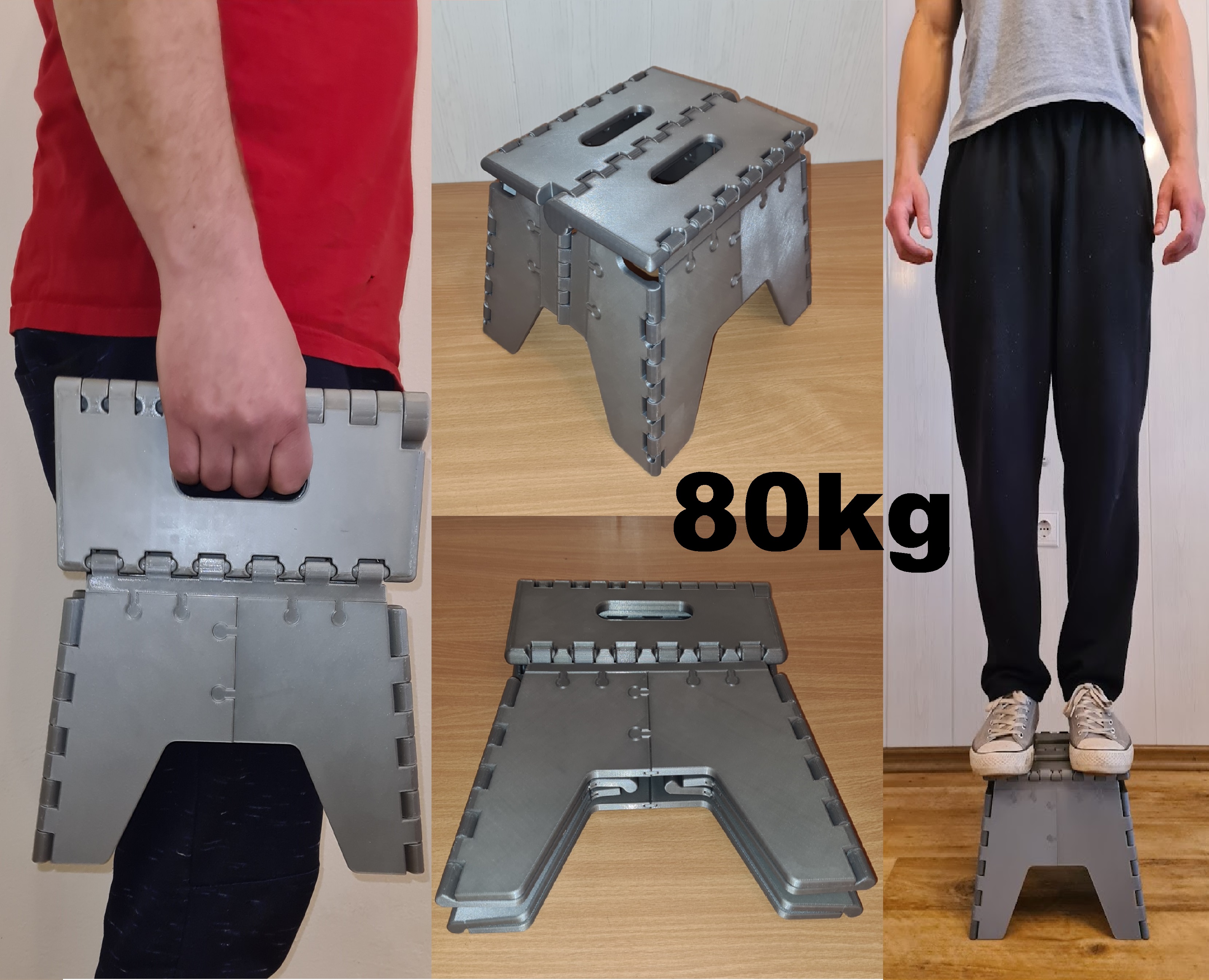 Portable Folding Stepstool 3D model thumbnail