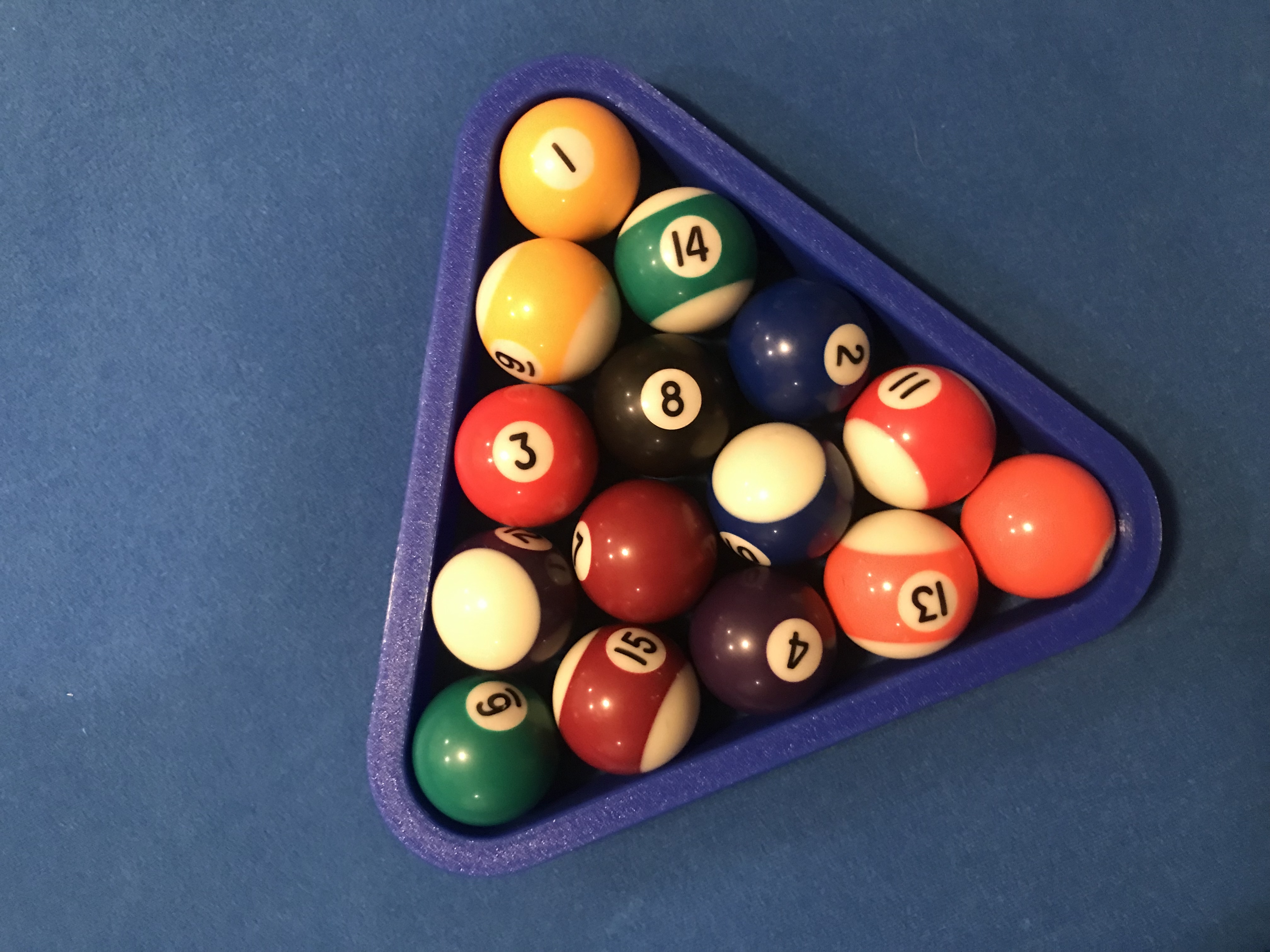 Pool Triangle - model for any size ball