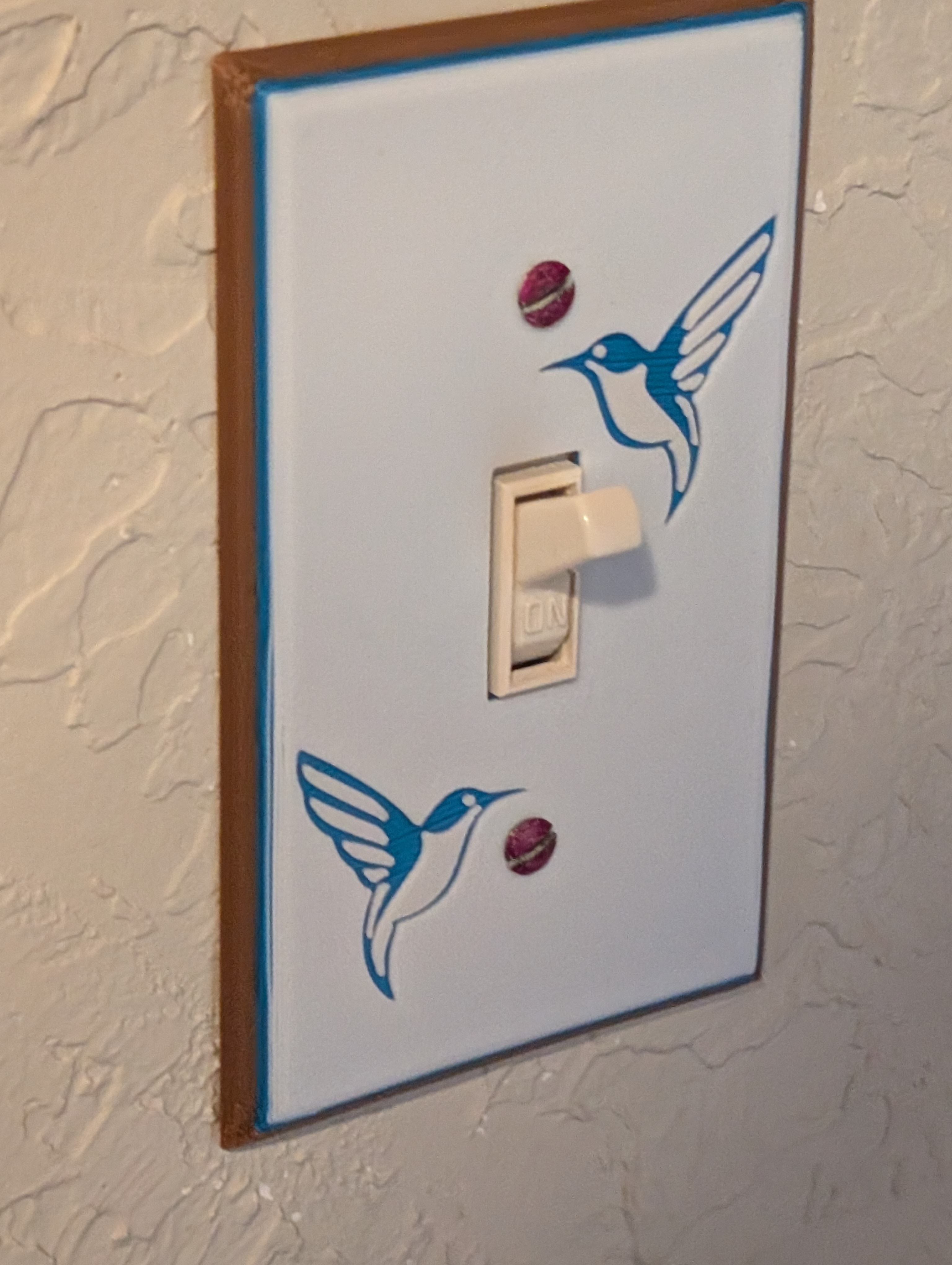 Hummingbird light switch cover plate