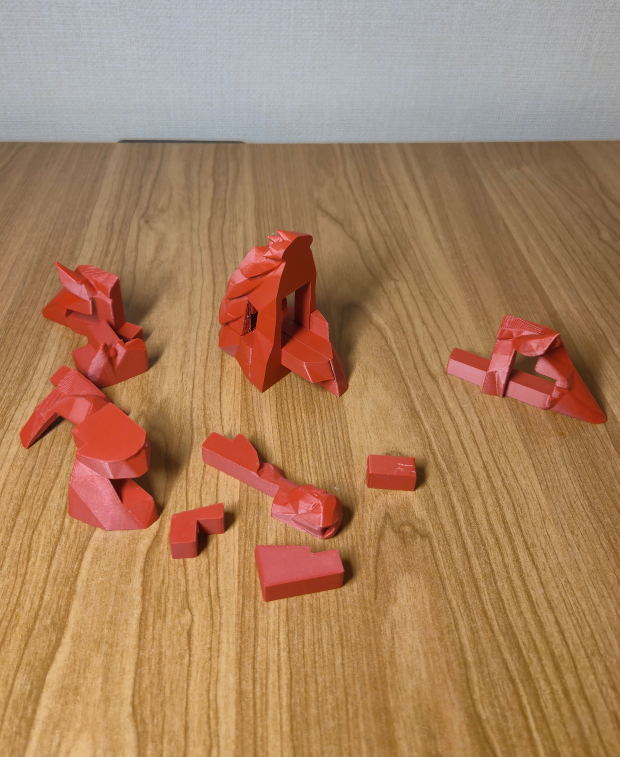 Low Poly Horse Puzzle – 14-Piece Assembly Sculpture — miniatura 4