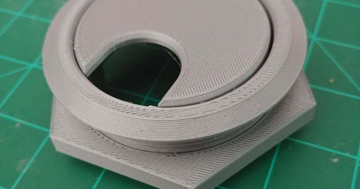 Threaded Desk Grommet 2.5" by theDroob Download free STL model